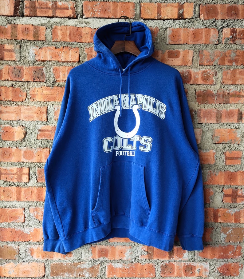 Vintage NFL Indianapolis Colts Hoodie Colts Sweatshirt Colts Pullover, Shirt Gifts For Fans
