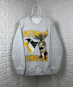 Vintage NHL Pittsburgh Penguins Logo Mascot Sweatshirt, 2022-23 Ice Hockey Shirt, Unisex T-shirt Crewneck Hoodie