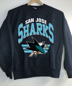 Vintage NHL San Jose Sharks Sweatshirt, San Jose Sharks Hockey Shirt, Unisex T-shirt Sweater Hoodie