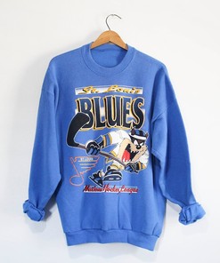 Vintage NHL St. Louis Blues Taz Looney Tunes Sweatshirt, Hockey Shirt, St. Louis Hockey, Unisex T-shirt Sweater Hoodie