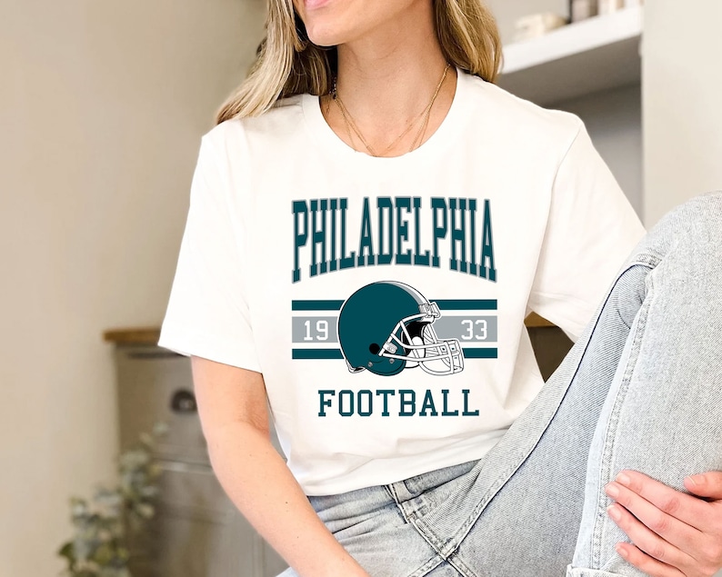 Vintage Philadelphia Football Sweatshirt, Retro Philadelphia Football Crewneck Sweatshirt, American Football Fan, NFL Shirt - Image 4
