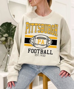 Vintage Pittsburgh Football Sweatshirt, Retro Pittsburgh Football Crewneck Sweatshirt, American Football Fan, NFL Shirt