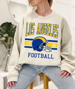Vintage Retro Los Angeles Football Crewneck Sweatshirt Hoodie Shirt Gifts for NFL Fans
