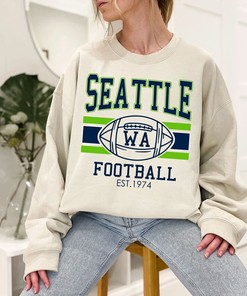 Vintage Seattle Football Sweatshirt, Retro Seattle Football Crewneck Sweatshirt, American Football Fan, NFL Shirt
