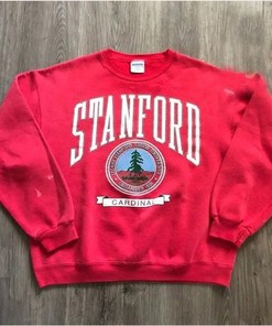 Vintage Stanford University Crewneck Sweatshirt Hoodie Shirt Gifts for NCAA Fans