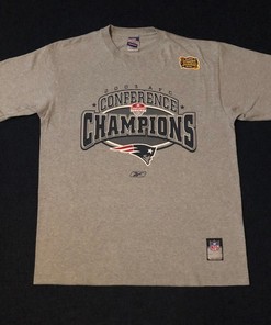 Vintage Style 00s New England Patriots Afc Conference Champion Tshirt Pullover Hoodie Crewneck Sweatshirt Reprinted Full Color Full Size Gifts For NFL Fans
