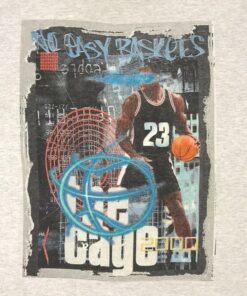 Vintage Style 00s The Cage NBA Tshirt Sweatshirt Hoodie Crewneck Sweatshirt Pullover Reprinted Full Color Full Size Gifts for NBA Fans