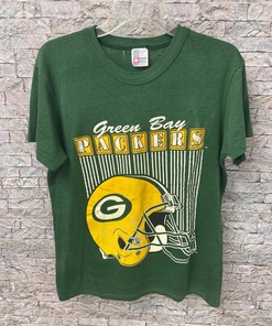 Vintage Style 1970s-80s Green Bay Packers NFL Football Tshirt Pullover Hoodie Crewneck Sweatshirt Reprinted Full Color Full Size Gifts For NFL Fans