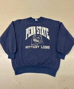Vintage Style 1980s Penn State Nittany Lions NCAA T-Shirt Sweatshirt Pullover Hoodie Reprinted Full Color Full Size Gift For NCAA Fans