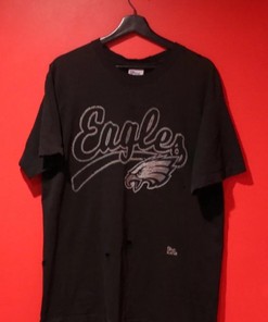 Vintage Style 1990s NFL Philadelphia Eagles Distressed Tshirt Pullover Hoodie Crewneck Sweatshirt Reprinted Full Color Full Size Gifts For NFL Fans