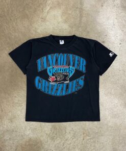 Vintage Style 1990s | Vancouver Grizzlies Tshirt Crewneck Sweatshirt Pullover Hoodie Reprinted Full Color Full Size Gifts for NBA Fans