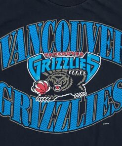 Vintage Style 1990s | Vancouver Grizzlies Tshirt Crewneck Sweatshirt Pullover Hoodie Reprinted Full Color Full Size Gifts for NBA Fans