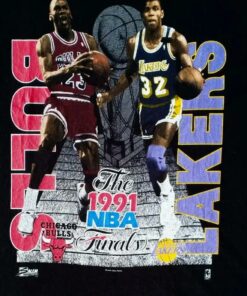 Vintage Style 1991 NBA Michael Jordan X Magic Johnson Final Tshirt Pullover Hoodie Crewneck Sweatshirt Reprinted Full Color Full Size Gifts for NBA Fans