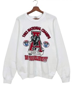 Vintage Style 1992 National Champs Alabama Crimson Tide Footbal T-Shirt Sweatshirt Pullover Hoodie Reprinted Full Color Full Size Gift For NCAA Fans