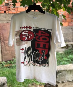 Vintage Style 1992 San Francisco 49Ers NFL Team Tshirt Pullover Hoodie Crewneck Sweatshirt Reprinted Full Color Full Size Gifts For NFL Fans