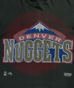 Vintage Style 1993 Denver Nuggets Basketball Big Logo Tshirt Hoodie Crewneck Sweatshirt Reprinted Full Color Full Size Gifts for NBA Fans