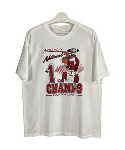 Vintage Style 1994 Arkansas National Champs Razorbacks T-Shirt Sweatshort Full Size Gifts For NCAA