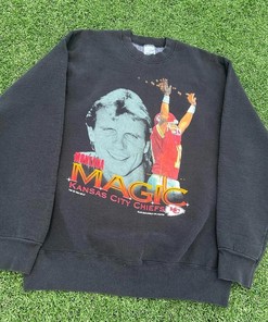Vintage Style 1994 Joe Montana Chiefs Tshirt Pullover Hoodie Crewneck Sweatshirt Reprinted Full Color Full Size Gifts For NFL Fans