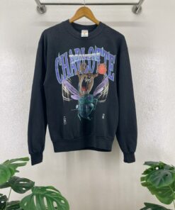 Vintage Style 1994 Official Product NBA Charlotte Hornet Tshirt Hoodie Crewneck Sweatshirt Reprinted Full Color Full Size Gifts for NBA Fans