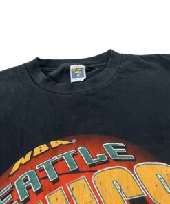 Vintage Style 1994 Seattle Sonics Tshirt Hoodie Crewneck Sweatshirt Reprinted Full Color Full Size Gifts for NBA Fans
