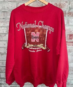 Vintage Style 1995 Nebraska Huskers National Champions T-Shirt Sweatshirt Pullover Hoodie Reprinted Full Color Full Size Gift For NCAA Fans