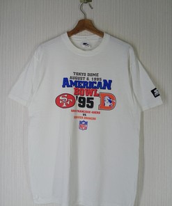 Vintage Style 1995 San Francisco 49Ers Vs Denver Broncos Tshirt Pullover Hoodie Crewneck Sweatshirt Reprinted Full Color Full Size Gifts For NFL Fans