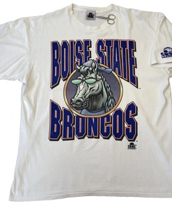 Vintage Style 1996 Boise State Broncos NFL Tshirt Pullover Hoodie Crewneck Sweatshirt Reprinted Full Color Full Size Gifts For NFL Fans