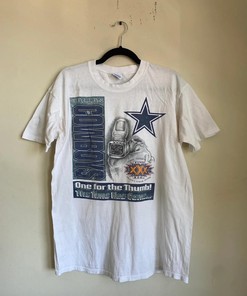 Vintage Style 1996 Dallas Cowboys Super Bowl Xxx Champions Tshirt Pullover Hoodie Crewneck Sweatshirt Reprinted Full Color Full Size Gifts For NFL Fans
