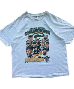 Vintage Style 1997 Greenbay Starter Superbowl Champions NFL Tshirt Pullover Hoodie Crewneck Sweatshirt Reprinted Full Color Full Size Gifts For NFL Fans