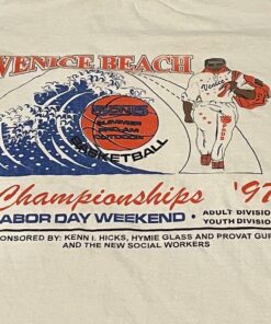 Vintage Style 1997 Venice Beach Basketball Pro Am Prosport Tshirt Sweatshirt Hoodie Crewneck Sweatshirt Pullover Reprinted Full Color Full Size Gifts for NBA Fans