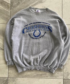 Vintage Style 1999 Indianapolis Colts Tshirt Pullover Hoodie Crewneck Sweatshirt Reprinted Full Color Full Size Gifts For NFL Fans