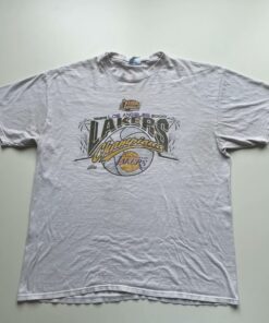 Vintage Style 2000 Los Angeles Lakers NBA Champions Tshirt Hoodie Crewneck Sweatshirt Reprinted Full Color Full Size Gifts for NBA Fans