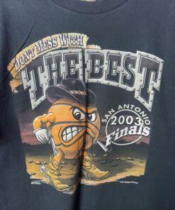 Vintage Style 2003 San Antonio Spurs The Best In The West Tshirt Hoodie Crewneck Sweatshirt Reprinted Full Color Full Size Gifts for NBA Fans