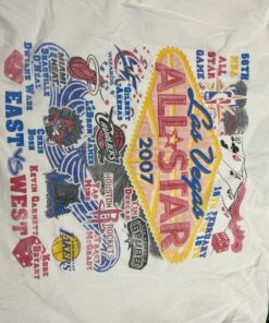 Vintage Style 2007 All Star Game Players Lebron Kobe Wade NBA Tshirt Hoodie Crewneck Sweatshirt Reprinted Full Color Full Size Gifts for NBA Fans