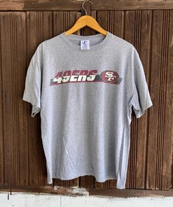 Vintage Style 49Ers NFL Team Tshirt Pullover Hoodie Crewneck Sweatshirt Reprinted Full Color Full Size Gifts For NFL Fans