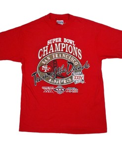 Vintage Style 80'S Super Bowl Champions Xxiv San Francisco 49Ers Tshirt Pullover Hoodie Crewneck Sweatshirt Reprinted Full Color Full Size Gifts For NFL Fans