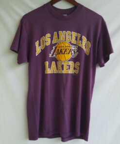 Vintage Style 80s 90s Los Angeles Lakers NBA Logo 7 Tshirt Hoodie Crewneck Sweatshirt Reprinted Full Color Full Size Gifts for NBA Fans