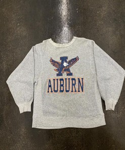 Vintage Style 80s Auburn University Essential Reverseweave T-Shirt Sweatshirt Pullover Hoodie Reprinted Full Color Full Size Gift For NCAA Fans