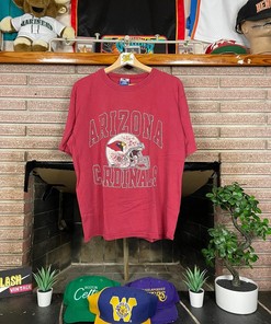 Vintage Style 80s Champion NFL Arizona Cardinals Graphic Tshirt Pullover Hoodie Crewneck Sweatshirt Reprinted Full Color Full Size Gifts For NFL Fans