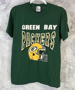 Vintage Style 80s Green Bay Packers NFL Tshirt Pullover Hoodie Crewneck Sweatshirt Reprinted Full Color Full Size Gifts For NFL Fans