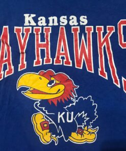Vintage Style 80’s Kansas Jayhawks Basketball Tshirt Pullover Hoodie Crewneck Sweatshirt Reprinted Full Color Full Size Gifts for NBA Fans