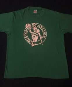 Vintage Style 80s NBA Boston Celtics Lucky The Leprechaun Logo Tshirt Sweatshirt Hoodie Crewneck Sweatshirt Pullover Reprinted Full Color Full Size Gifts for NBA Fans