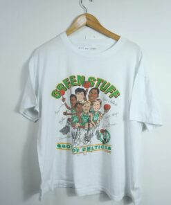 Vintage Style 80s NBA Green Stuff Boston Celtics Tshirt Sweatshirt Hoodie Crewneck Sweatshirt Pullover Reprinted Full Color Full Size Gifts for NBA Fans