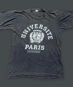 Vintage Style 80s University Of Paris Graphic Shirt/ Single L Hoodie T-Shirt Sweatshirt Full Size Gifts For Fans