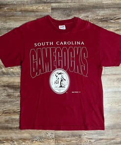 Vintage Style 80s University South Carolina Gamecocks T-Shirt Sweatshirt Pullover Hoodie Reprinted Full Color Full Size Gift For NCAA Fans