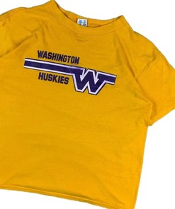 Vintage Style 80s Washington Huskies T-Shirt Sweatshirt Pullover Hoodie Reprinted Full Color Full Size Gift For NCAA Fans
