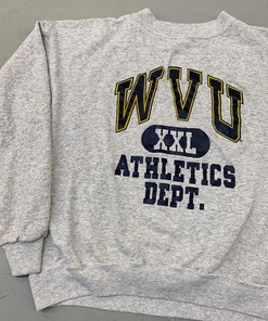 Vintage Style 80s West Virginia University Collegiate T-Shirt Sweatshirt Pullover Hoodie Reprinted Full Color Full Size Gift For NCAA Fans