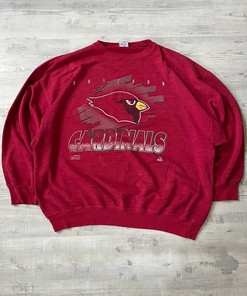 Vintage Style 90’s Arizona Cardinals NFL Tshirt Pullover Hoodie Crewneck Sweatshirt Reprinted Full Color Full Size Gifts For NFL Fans