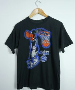 Vintage Style 90s Baby Tees Orlando Magic Duffy Duck Tshirt Sweatshirt Hoodie Crewneck Sweatshirt Pullover Reprinted Full Color Full Size Gifts for NBA Fans