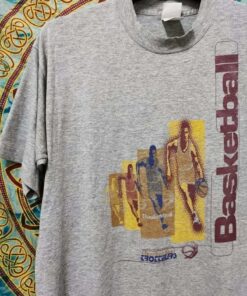 Vintage Style 90s Basketball Tshirt Sweatshirt Hoodie Crewneck Sweatshirt Pullover Reprinted Full Color Full Size Gifts for NBA Fans